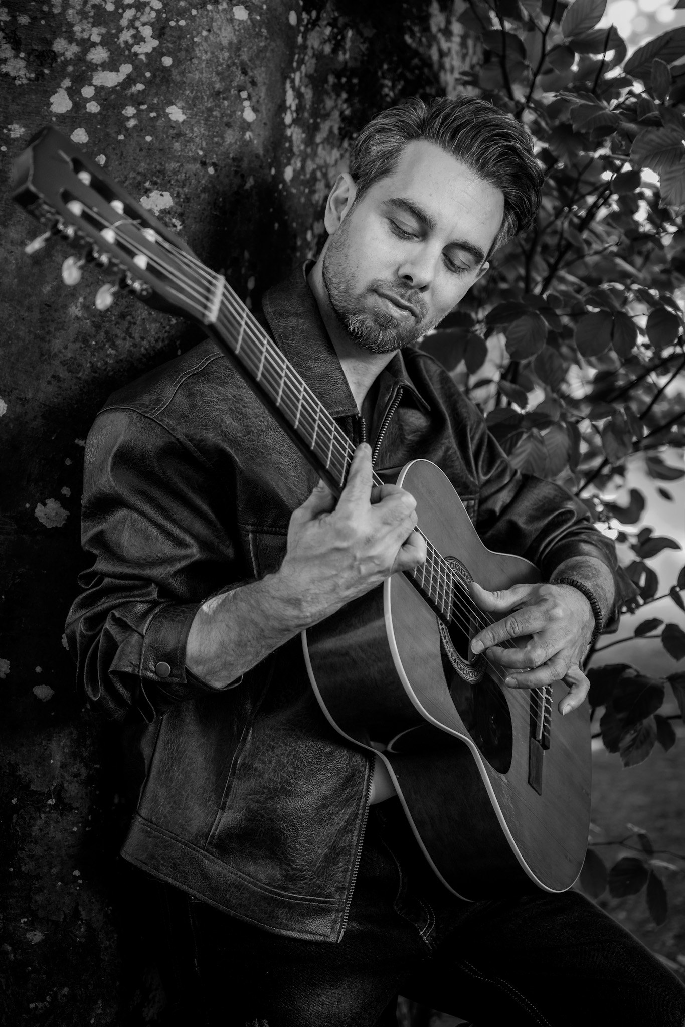 Guitar player portrait